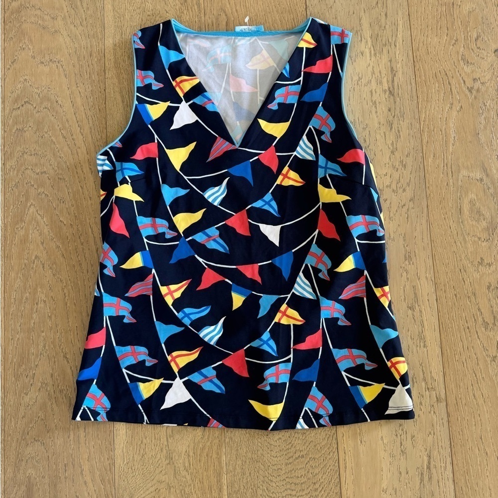 Colorful Patterned Sleeveless Top
